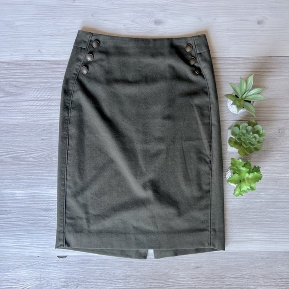 THE LIMITED military button pencil skirt size 6
